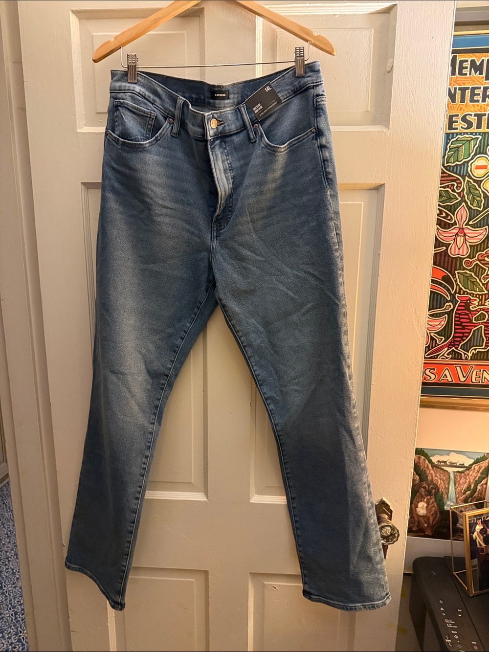 Express 90s Slim High Rise Jeans— 14L